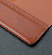 34" x 20" Tan Leather Desk Pad