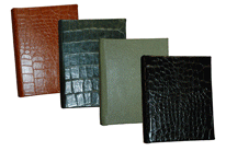 Leather Croco 7" x 9" Address Book