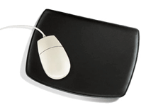 Black Napa Leather Mouse Pad