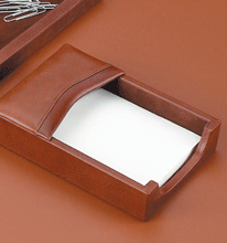 Tan Leather Memo Box